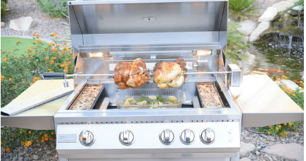 Kokomo Grills 5 Burner Stainless Steel Rotisserie Kit