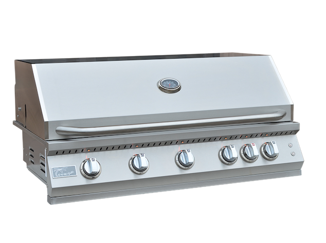 KoKoMo 5 Burner 40 Inch Stainless Steel Built In BBQ Grill with Infrared Back Burner