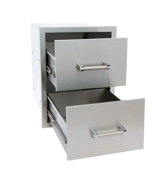 Outdoor Kitchen Stainless Steel Double Drawer