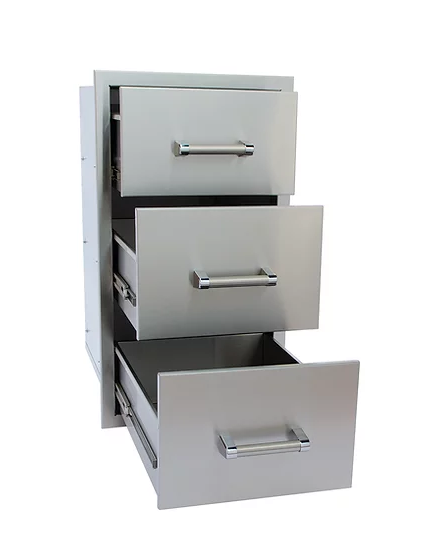 Outdoor Kitchen Stainless Steel Triple Drawer