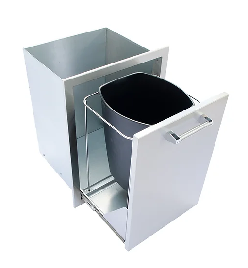 Outdoor Kitchen Stainless Steel Trash/Propane Pull-Out