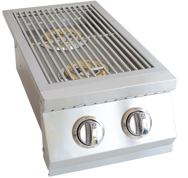 KoKoMo Grills Built In Gas Double Side Burner-Stainless Steel