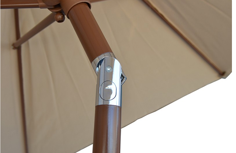 9' Outdoor Kitchen Umbrella Hand Crank and Tilt Beige Color