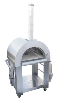 Stainless Steel Freestanding Wood-Fired Pizza Oven in Silver-Kokomo Grill